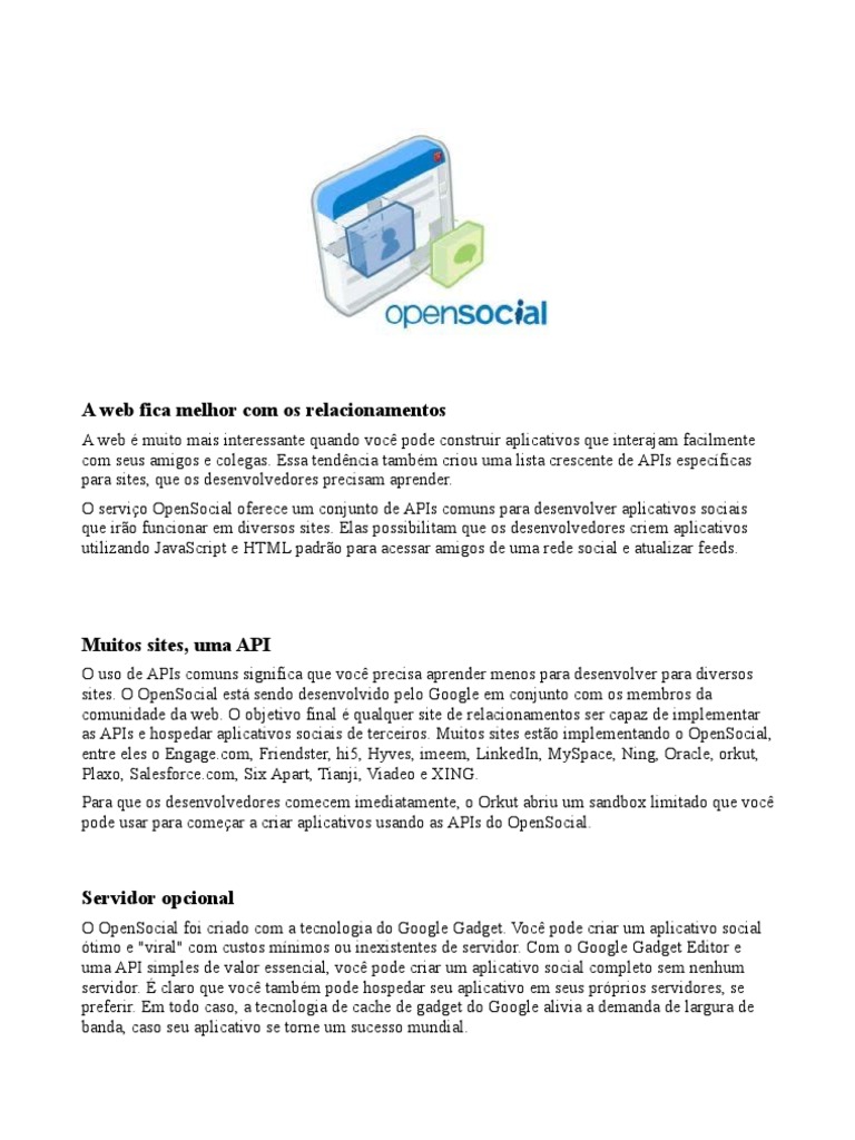 Documentacao - OpenSocial | PDF