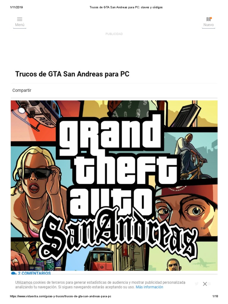 PDF) Trucos GTA San Andreas PC Claves