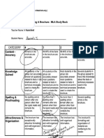 mlastudybookstudentrubric