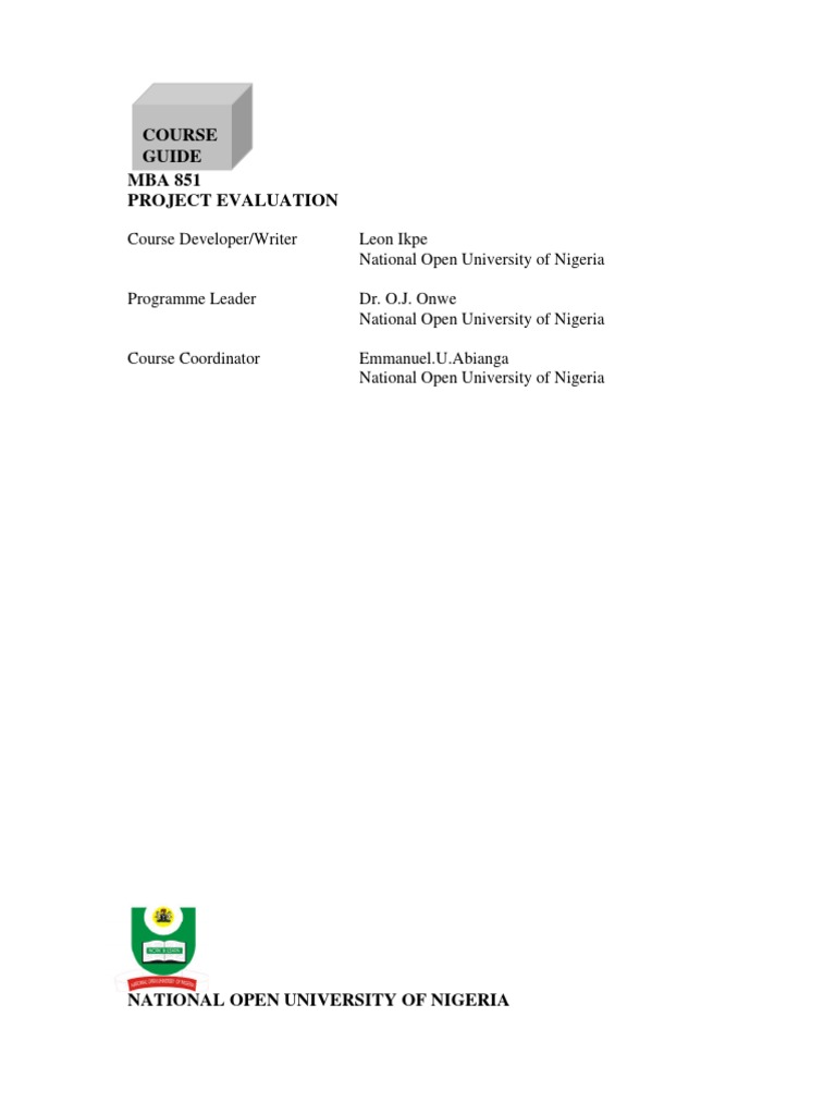 Mba 851 Project Evaluation Pdf Fraction Mathematics Numbers