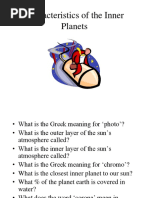 Characteristics of The Outer Planets