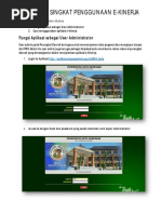 Petunjuk Dan Kode User Admin Aplikasi Ekinerja - 533515 PDF