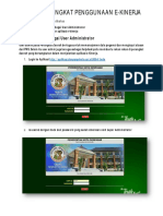 Petunjuk Dan Kode User Admin Aplikasi Ekinerja - 533515 PDF
