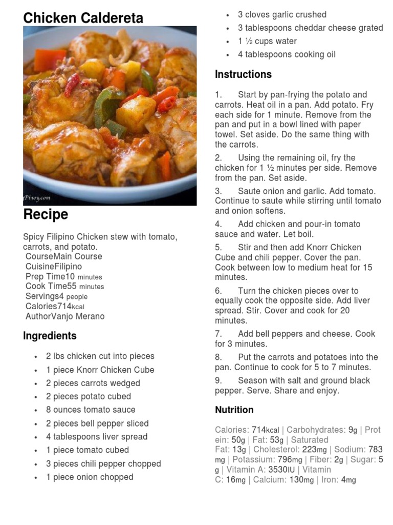 Recipe Pinoy PDF Cooking Teaspoon