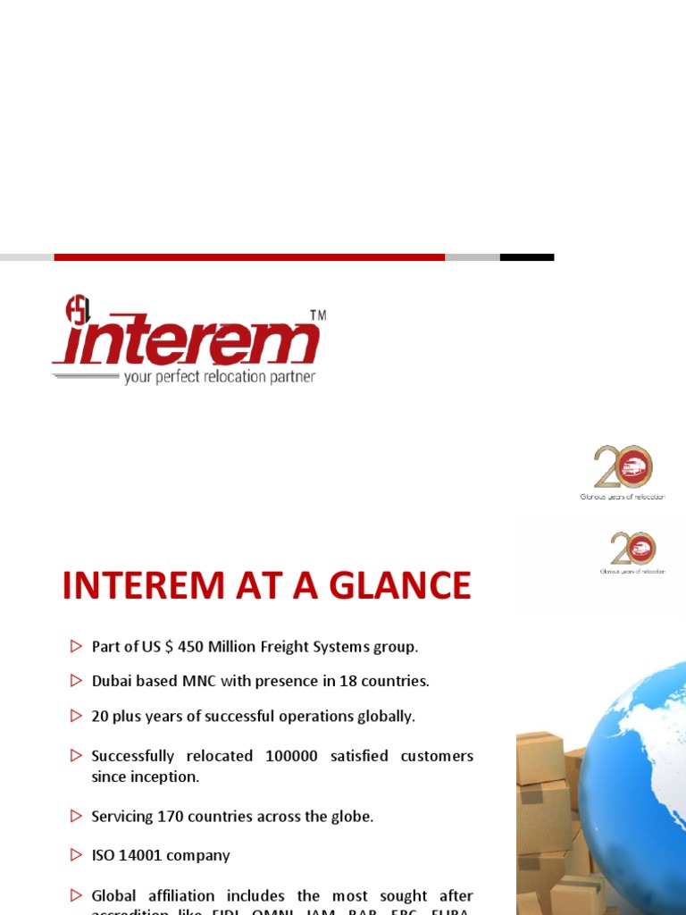 Interem Relocations: Global Services Overview | PDF | Warehouse | Transport