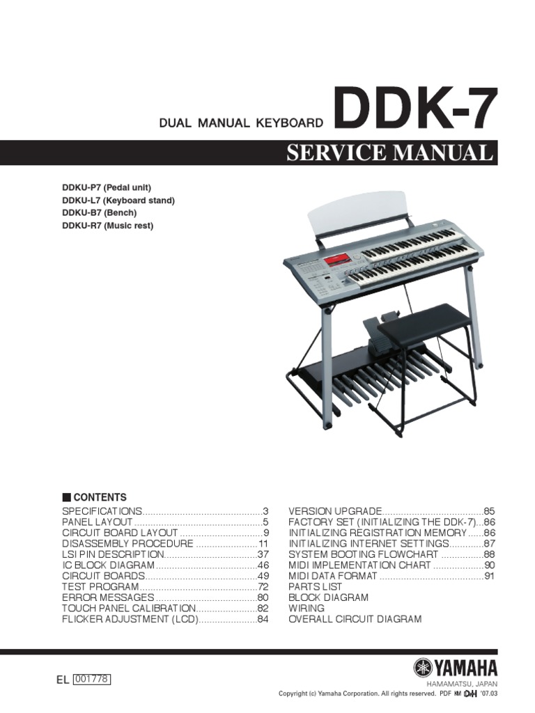 Yamaha ddk-7 PDF | PDF | Equalization (Audio) | Drum Kit