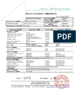 Milk Thistle Extract 80% Silymarins (COA, 190219)