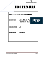 PSICOMETRIA I Modulo Lectura