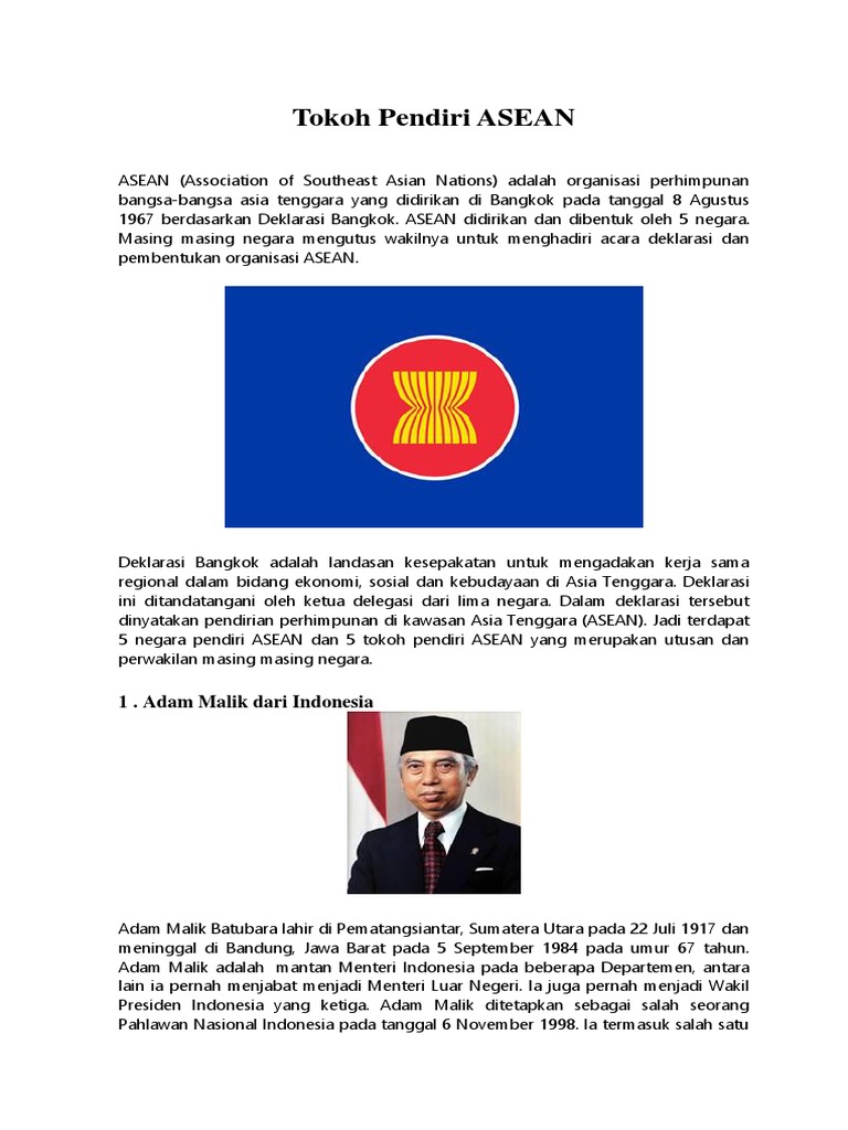 Tokoh Pendiri Asean Pdf