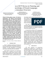 The Utilization of ICT Device in Tutoring and Gaining Knowledge of French Language: A Literature Overview