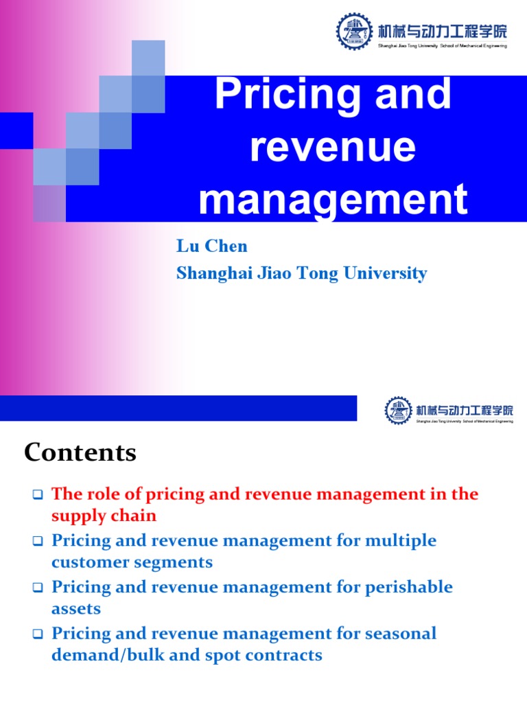 Pricing and Revenue Management PDF PDF