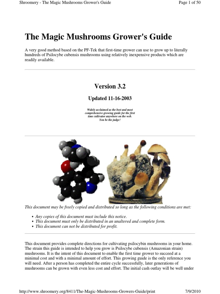 The Magic Mushrooms Growers Guide PDF | PDF | Wellness