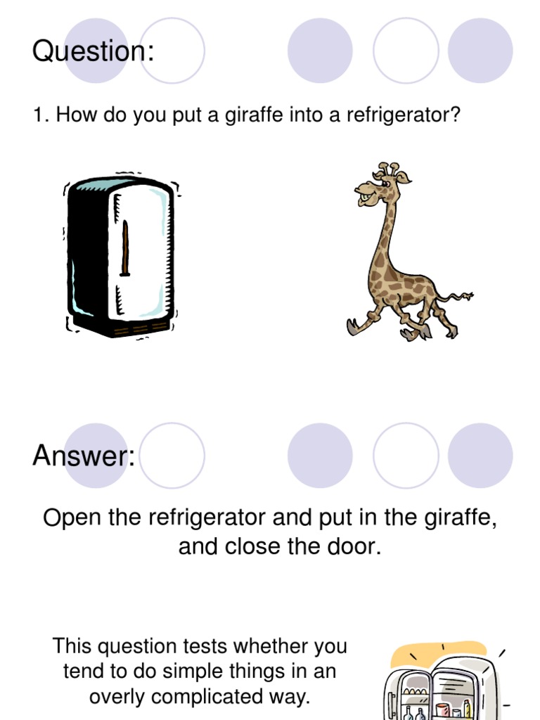 Giraffe and Elephant Riddles Explained | PDF