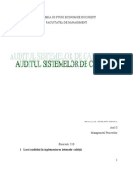 Eseu Managementul Calitatii in Proiecte 2003