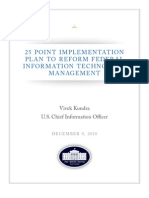 25 Point Implementation Plan to Reform Federal IT