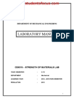 CE6315 Strength-of-Materials-Lab - 2013 - Regulation PDF