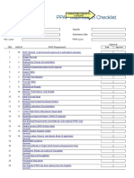 SRG Global PPAP Checklist