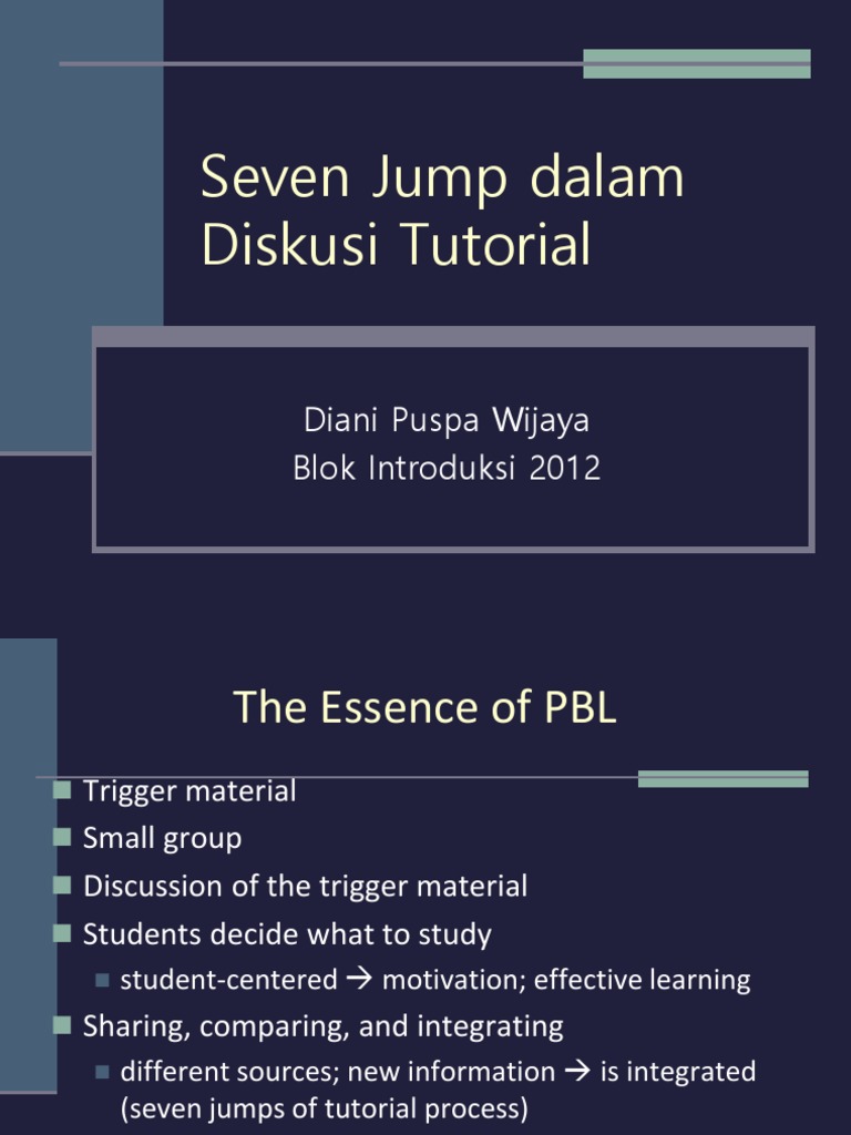 Seven Jump Dalam Diskusi Tutorial Pdf Cognitive Science Academic