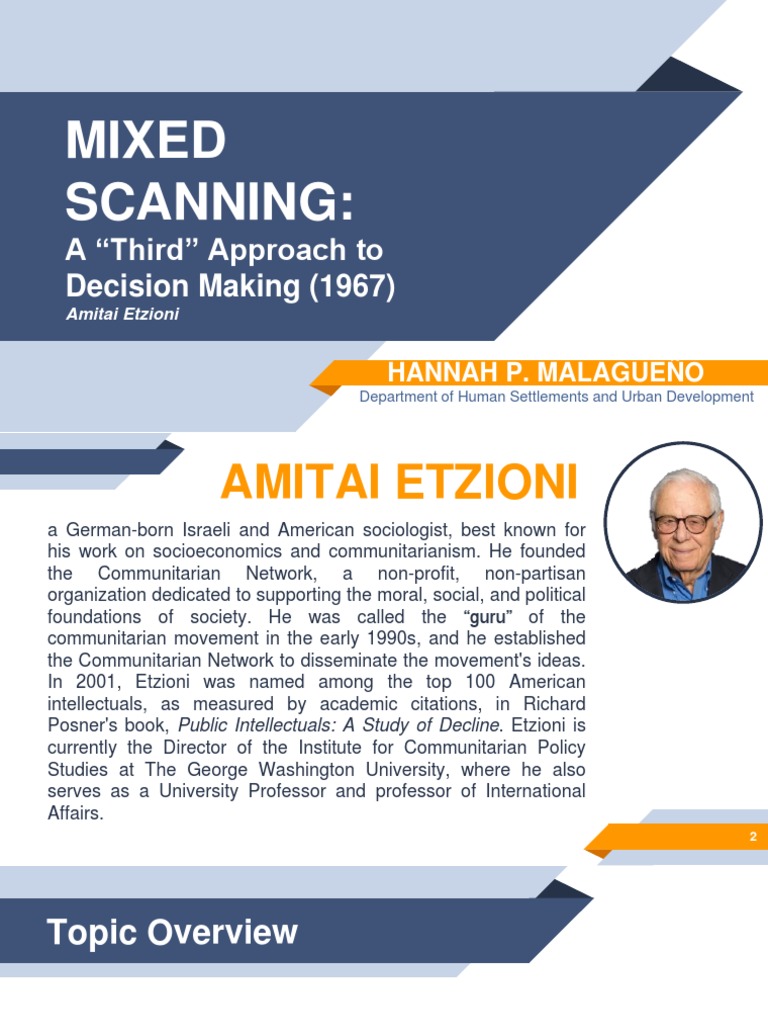 Mixed Scanning The "Third Approach To Decision Making PDF Decision
