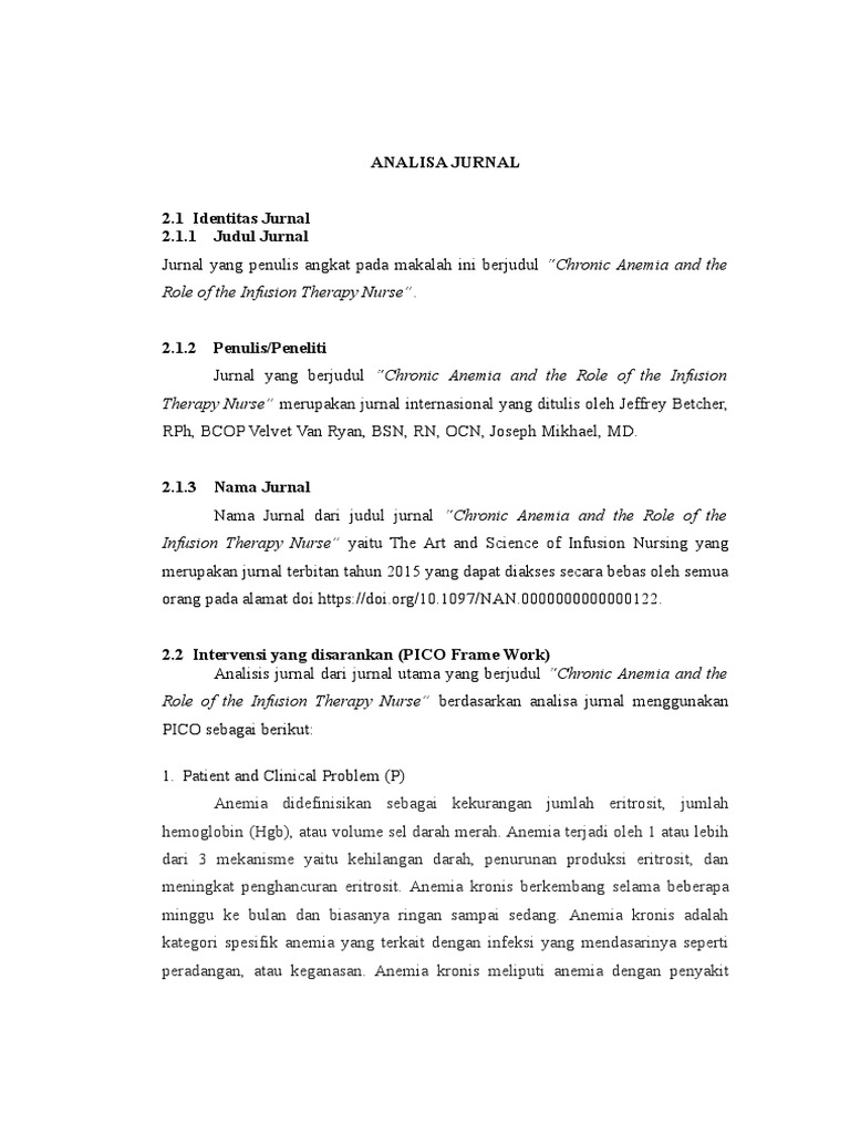 Contoh Analisis Jurnal Kep Dengan Pico Pdf