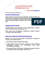 Materi Kuliah Pengantar Ekonomi Pembangunan