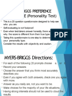 MBTI Sample Quiz