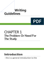 Thesis Writing Guidelines