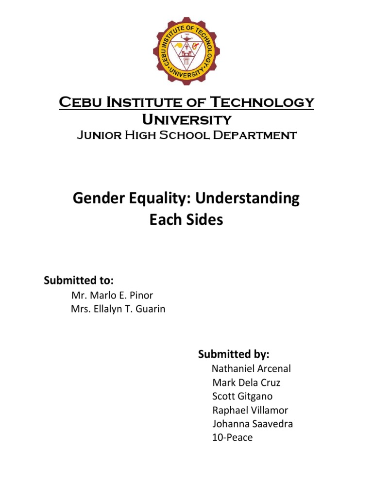 thesis for gender equality
