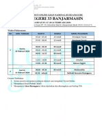 Jadwal TO SMPN 33 Banjarmasin