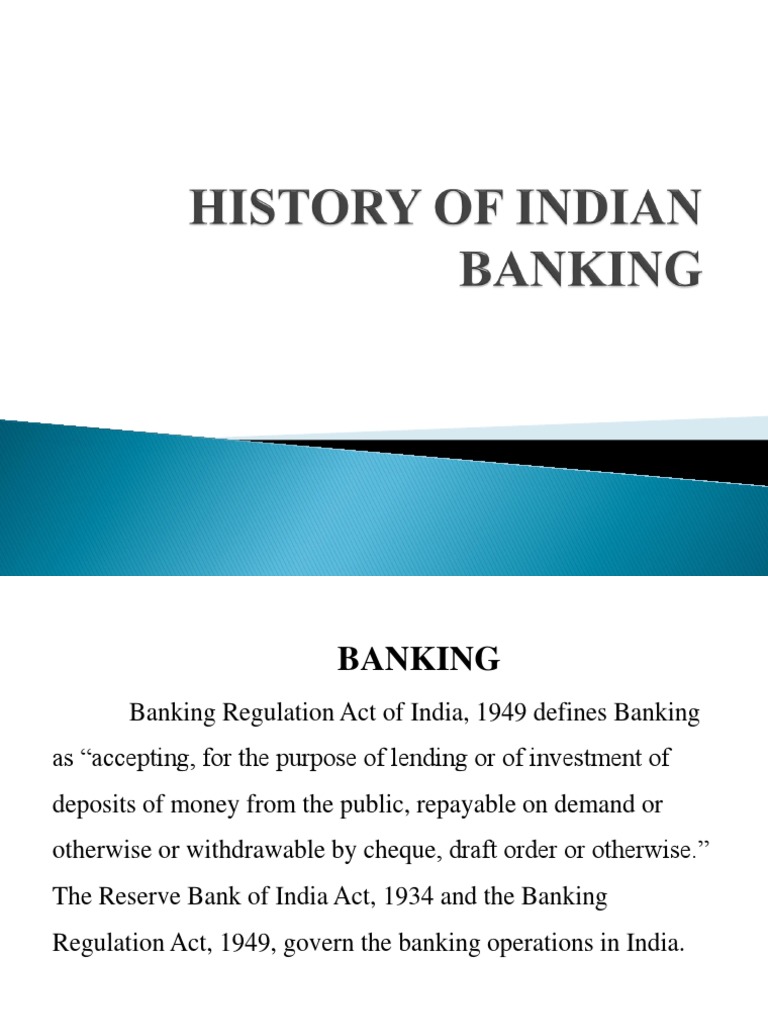 History of Banking in India | PDF | Online Banking | Banks & Banking