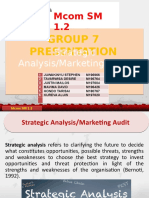 Strategic Analysis/Marketing Audit Presentation