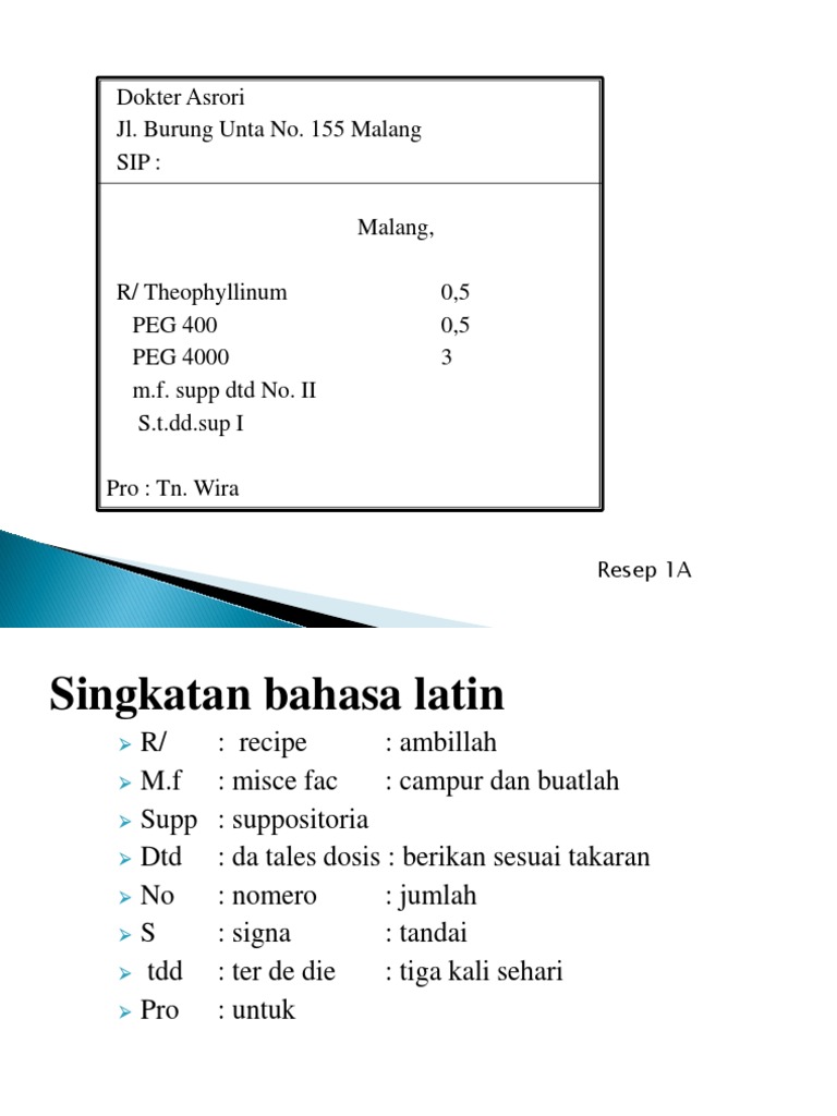 Penulisan Resep Suppositoria PEG | PDF
