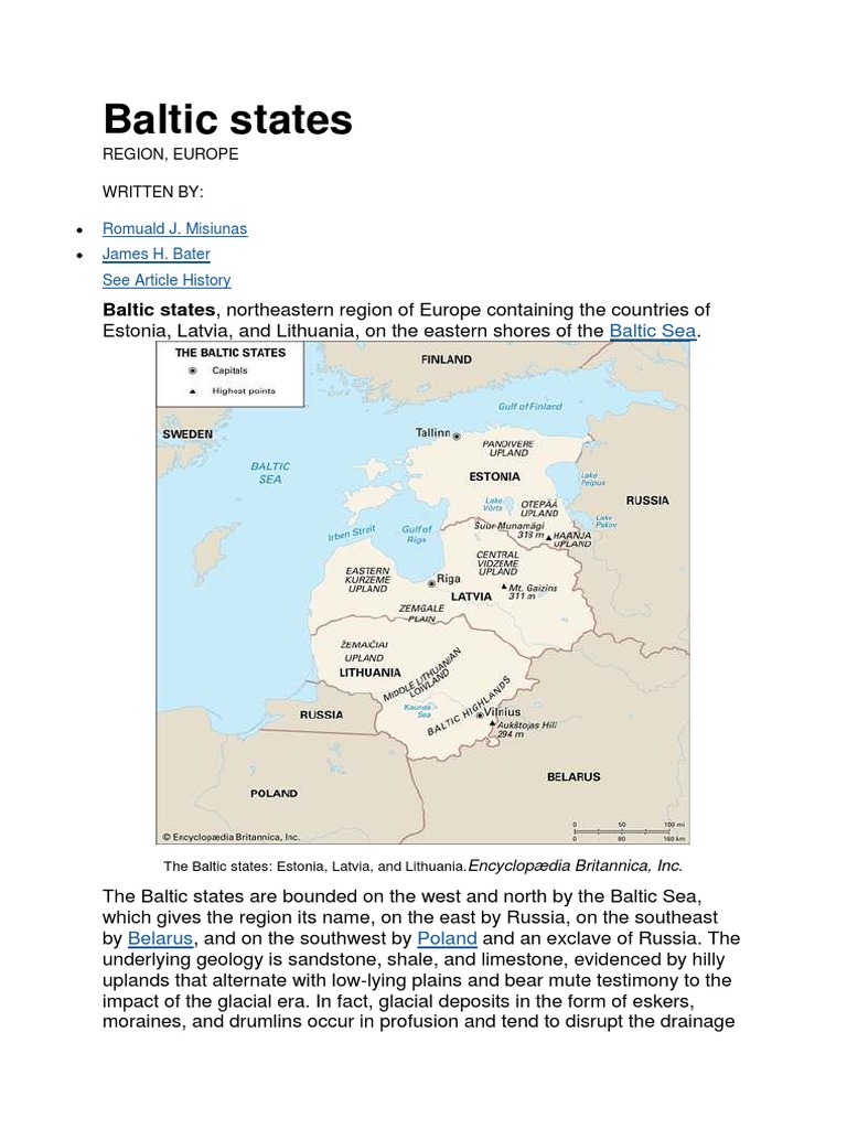 Baltic States And Their History Pdf Baltic States Estonia