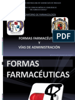 Formas farmacéuticas y vías de administración