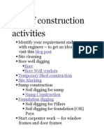 List of Construction Activities