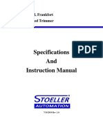 2018 Automated Trimmer Stoeller Manual