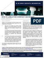 Who Is Liable For Company Decisions - SED - April 2016