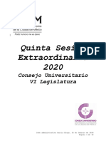 Carpeta de la Quinta Sesión Extraordinaria 2020 UACM