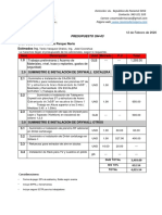 Presupuesto 354-03 Adicionales Sustentados PDF