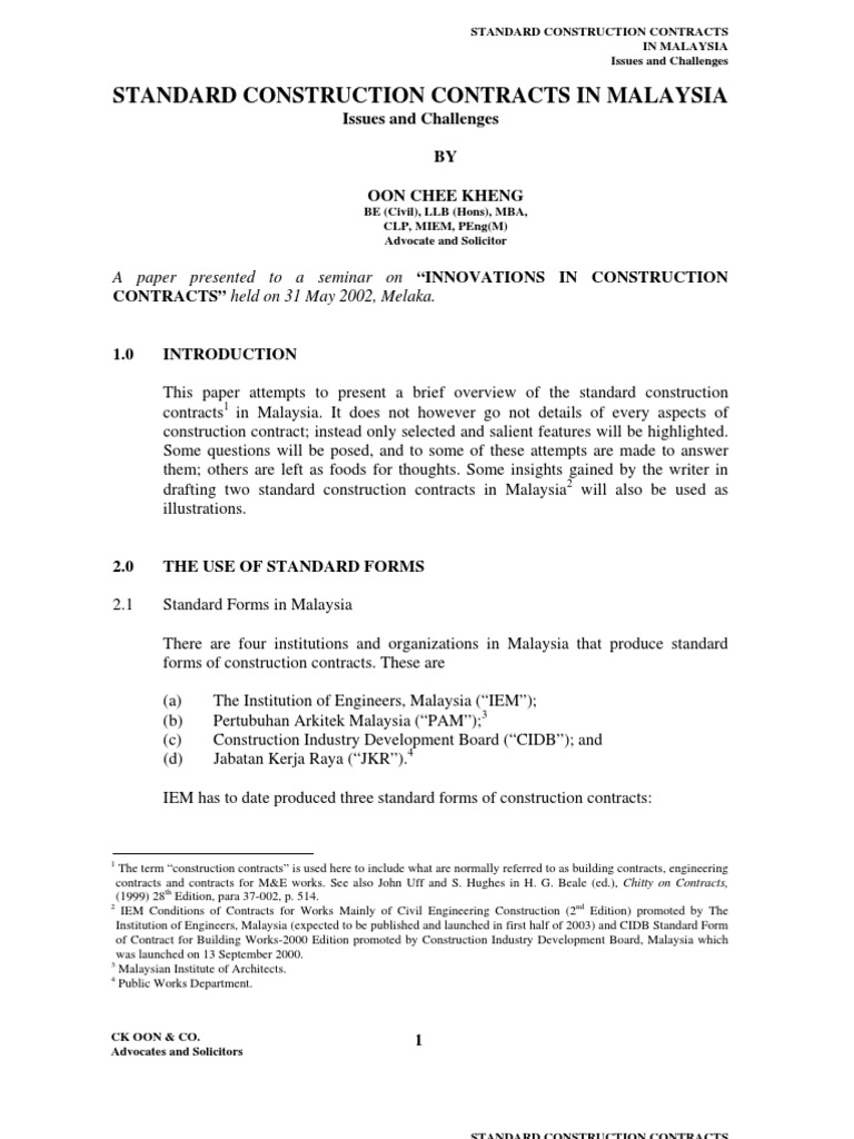 Standard Construction Contracts | PDF | Liquidated Damages | Damages