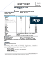 Metabisulfito de Sodio Food Grade Basf - Hoja Tecnica PDF