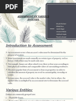 ASSESSMENT OF VARIOUS ENTITIES - Tax