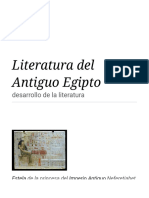 Literatura Del Antiguo Egipto - Wikipedia, La Enciclopedia Libre PDF
