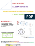 Licenciatura en Nutrición: Bioquímica de los Hidratos de Carbono