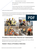 Workforce Motivational Theories in Construction