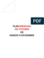 Plan mensual de tutoría marzo-diciembre