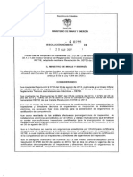 Resolución 40259 Modificación RETIE