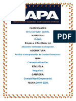 Tarea 1 de Analisis e Interpretacion de Estados Financieros.