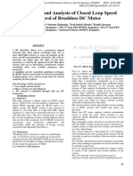 Simulationand Analysisof Closed Loop Speed Controlof Brushless DCMotor