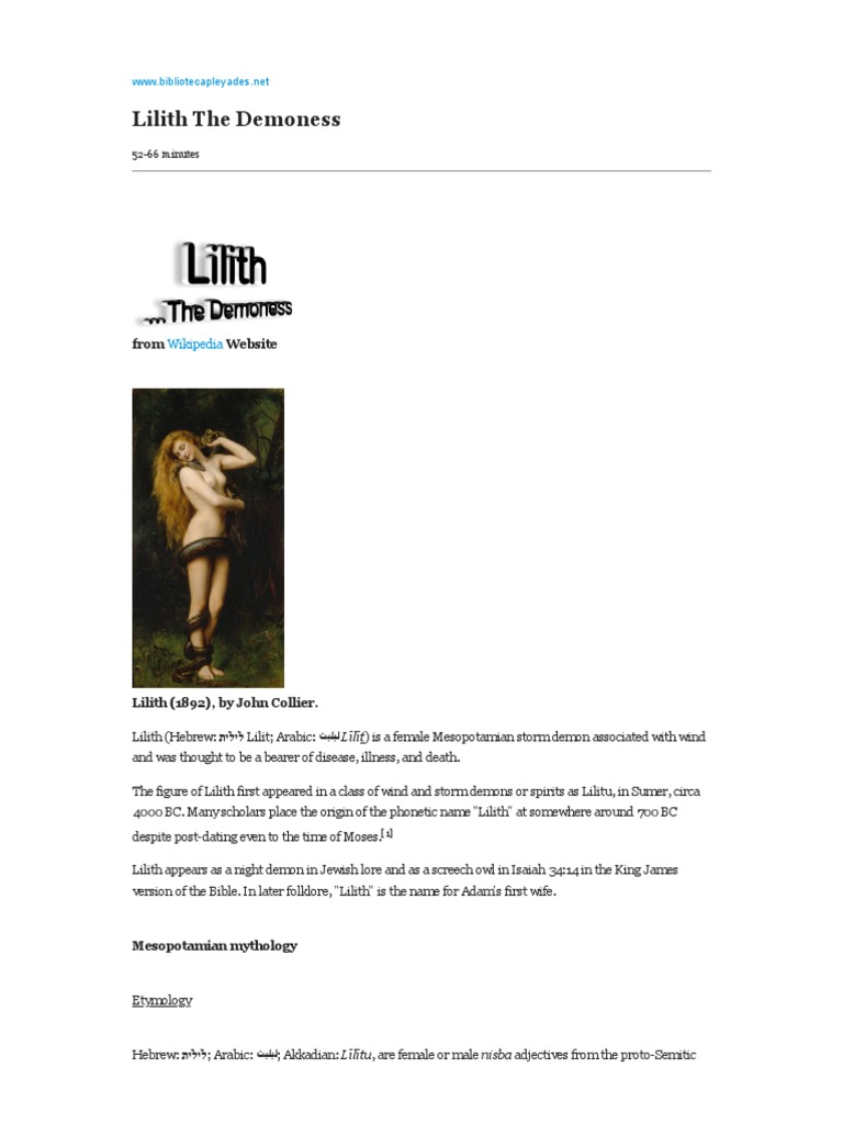 Lilith The Demoness image